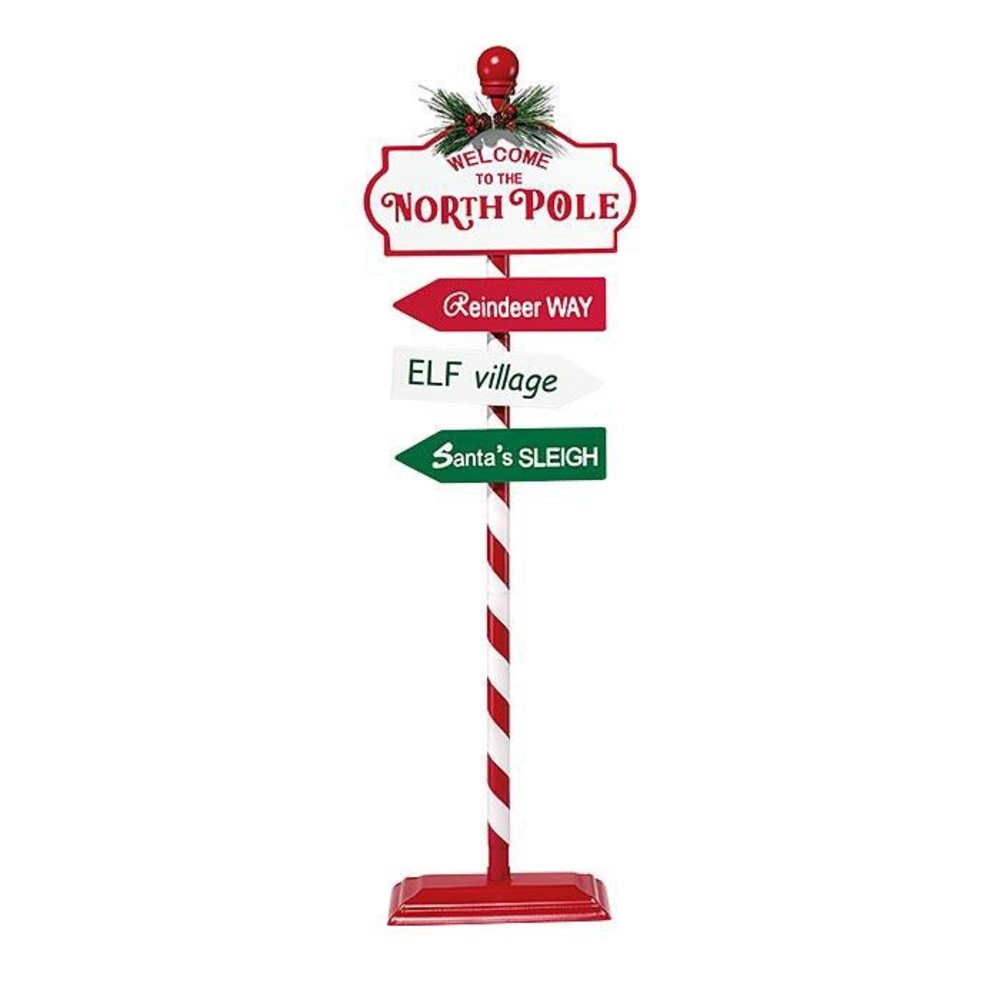 North Pole Directional Outdoor Sign